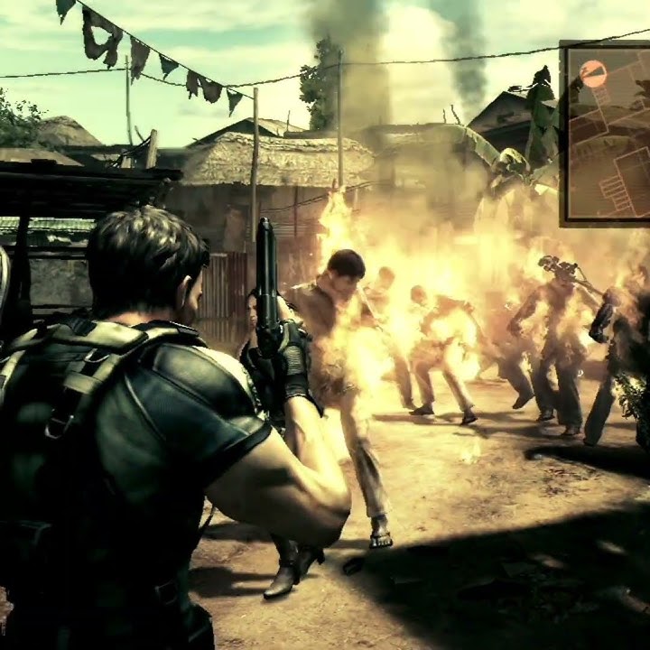 resident evil 5 Kris grenade use the majini #residentevil5 #shortsvideo #gameplay #shorts
