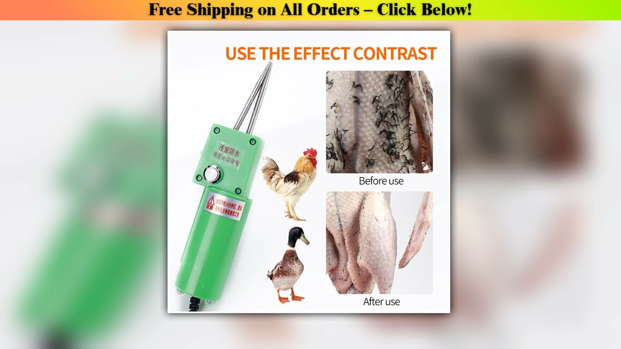 Poultry Chicken Electric Plucker Handheld Duck Feather Plucking Machine Poultry Short Hair Removal