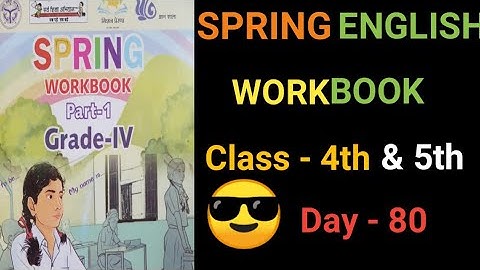 UP.Board Class - 4th & 5th || Spring Workbook || ☺️ Revision,Day - 80 || Part - 1
