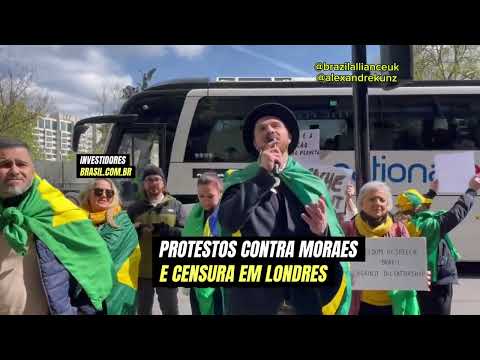 PROTESTO CONTRA MORAES EM LONDRES