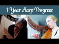 Harp progress in 1 year (from COMPLETE beginner)