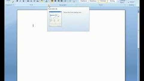 The Ribbon in Microsoft Word 2007