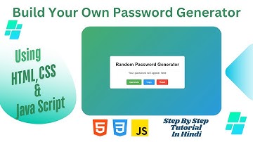 How to Build Random Password Generator using HTML, CSS and Java Script | #webdevelop  #education