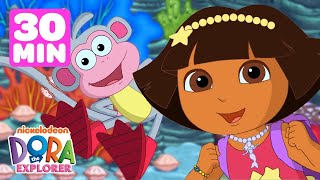 Dora and Boots' Water Adventure Rescues! 🧜♀️ 30 Minutes of Dora the Explorer | Dora & Friends