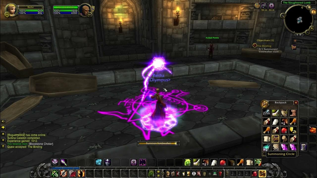 The Binding WoW Classic Warlock Quest YouTube