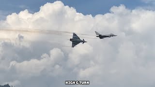 EUROFIGHTER TYPHOON | AIRSHOW Display | Airpower 22 | Intercepting and other high G maneuvers