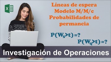 TIP IO - 78. Líneas de espera. M/M/c. Varios servidores. Tiempos de permanencia. Excel