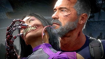MK11 The Terminator Performs All Ninja Fatalities