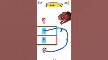 Draw to Pee by dinosaur Rex - level 18 - Gameplay Walkthrough Video #short #shorts #game #games