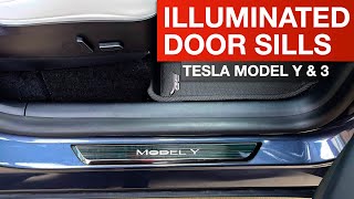 Tesla Model Y & 3  Illuminated Door Sills