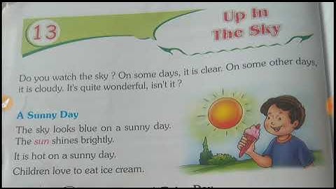 Class-1,EVS, lesson-13 Up in the sky, part-1