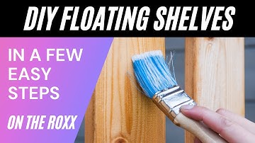 Easy DIY FLOATING SHELVES at Home. No brackets!