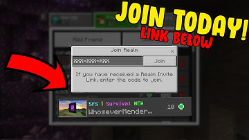 Join my Minecraft Bedrock Survival REALM SMP (No Need Permission) CODE in description!