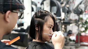 Hướng dẫn cắt tóc bob ngang chuẩn Sassoon - Square bob - A line