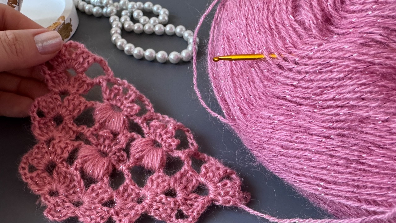 Красота! Эта ШАЛЬ КРЮЧКОМ вяжется на одном дыхании! Узор для шали крючком.