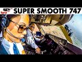 Super Smooth Landing BOEING 747 in Casablanca | Cockpit View