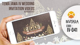 Undangan Video Adat Jawa/Sunda [IV-041]