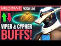 VALORANT | Cypher & Viper BUFFS -  Raze & Brimstone NERFS (Patch 1.04)