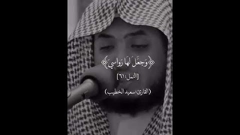 تلاوة جميلة للقارئ سعيد الخطيب