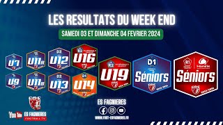 Tous les Résultats du Week End des 03 & 04 Février 2024