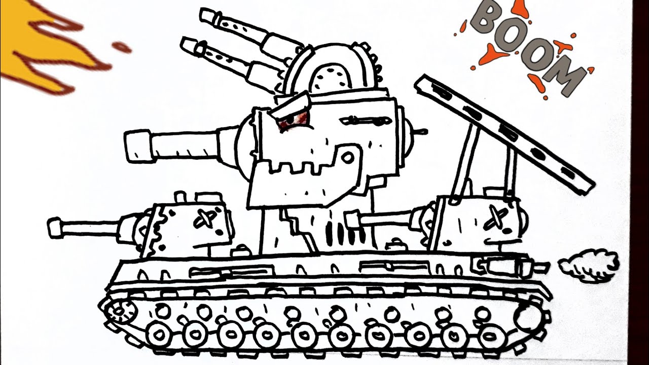 รูปภาพ รถ ถัง  2022 New  Drawing a tank. [ HomeAnimations ],, วาดรถถังของ homeanimations,,