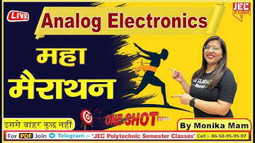 Analog Electronics Electrical Engg. 2nd Semester One Shot महा-मैराथन Class By JE CLASSES Meerut