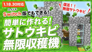 マイクラ統合版 簡単な無限サトウキビ自動収穫機の作り方 今だけサトウキビ大量 Mp3