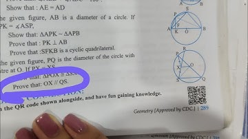 In the adjoining figure PQ is the diameter and O centre of the circle .If PX =XS Prove:OX//QS