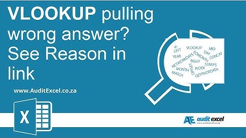 VLOOKUP wrong value returned- Next video in description