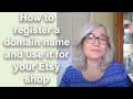 How to register a domain name and connect it to your Etsy shop. How to sell on Etsy 2020