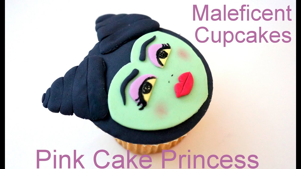 Halloween Maleficent Cupcake Decorating How to by Pink Cake Princess