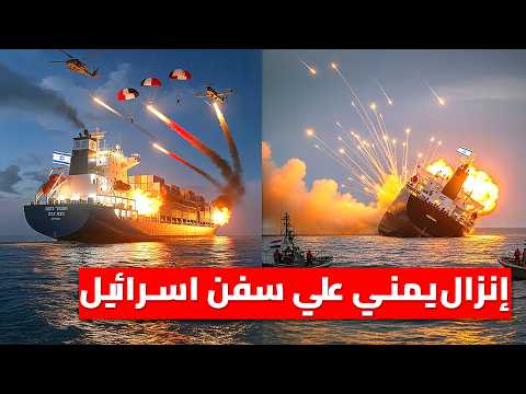 إنزال يمني وهجوم بالم سيرات غير مسبوق على سفن اسرائيلية فى البحر الاحمر