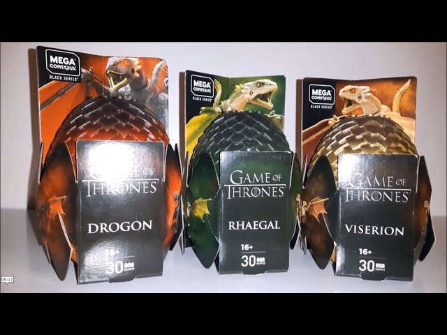 Mega Construx Black Series Dragon Egg - Viserion - Game of Thrones 30pcs