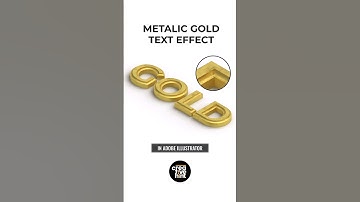 How to create metallic gold text effect in Adobe Illustrator.