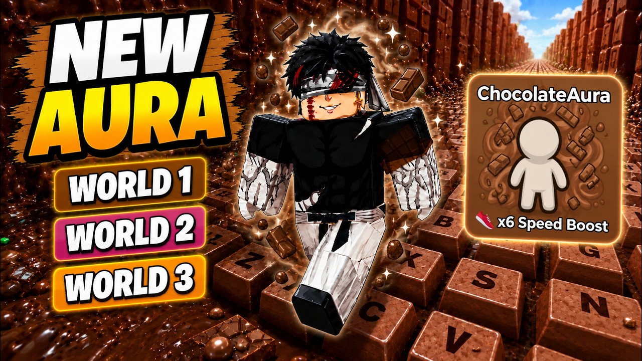 NEW Chocolate Aura! 🍫 +1 Speed Keyboard Escape Roblox (All 3