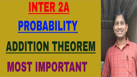 Addition theorem on probability#ts #bie #probability #7marks #importantquestions #senior #inter #2A