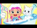 BABY LILY AND KIRA Learn How to Bathe Baby and Her Pet 🐱 Educational Cartoons for Children