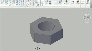 How to draw 3D nut in AutoCAD