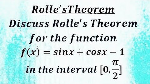 RollesTheorem Differential Calculus Mean Value Theorem Continuity and Differentiability of functions