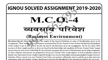 MCO-4 Solved Assignment 2019-20