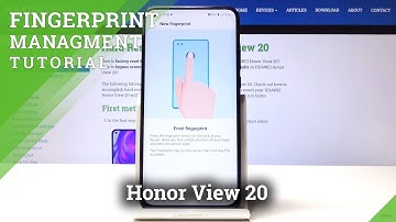 How to Add Fingerprint Lock on Honor View 20 - Set Fingerprint Unlock