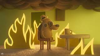 This is Fine | 1 hour Animated "Yule Log" Loop  | #thisisfine Puppet