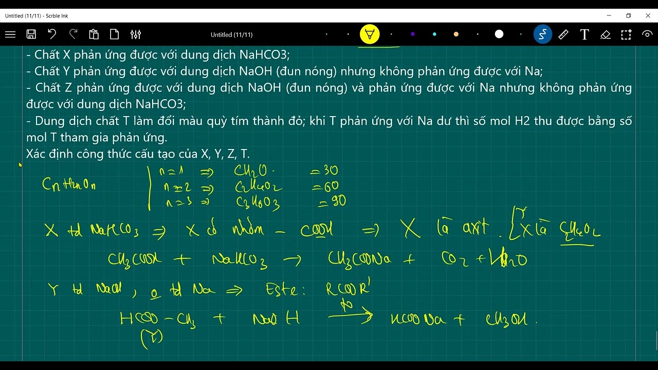 Các chất hữu cơ X, Y, Z, T đều có công thức dạng... - youtube