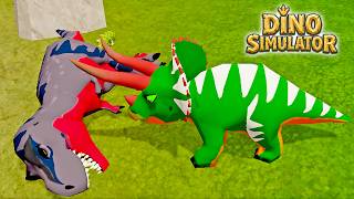 Triceratops is A Real Threat to T-Rex! | Dino Simulator Game #7 screenshot 1