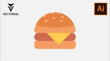 How to draw burger in ADobe illustrator - step by step
