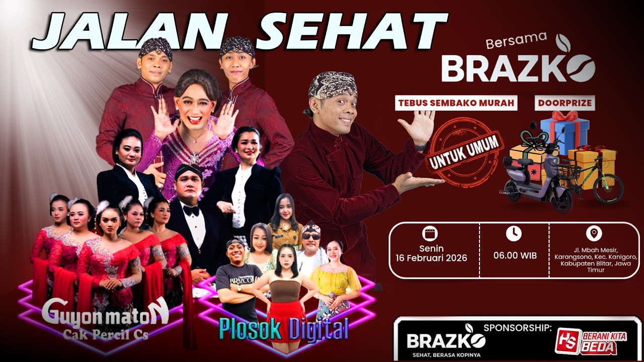 #Live Jalan Sehat  Guyon Maton Bersama kopi Brazko dan Hs