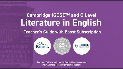 Cambridge IGCSE Literature in English Teacher