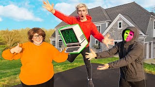 WE STOLE MYSTERY NEIGHBOR TWIN TIME MACHINE GADGET!! (Intercepted at Official Sharer Fam House)