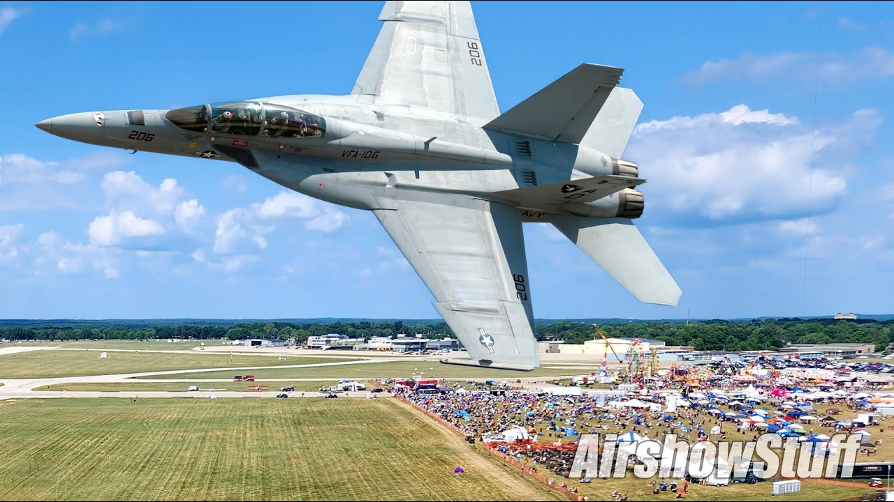From the Tower! F-18 Super Hornet Demo - Battle Creek Airshow 2023 