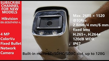 Hikvision DS-2CD2T47G1-L , 4 MP ColorVu Fixed Bullet Network Camera